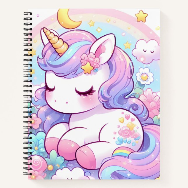 Cuaderno Chicas cortan el Rainbow Unicorn (Anverso)