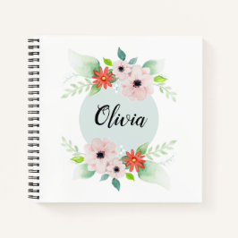 Cuaderno Chicas cortan las flores y el nombre de las acuare