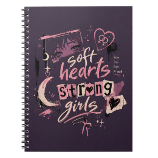 Cuaderno Chicas de Corazones Suaves Fuertes Anime Pastel Go