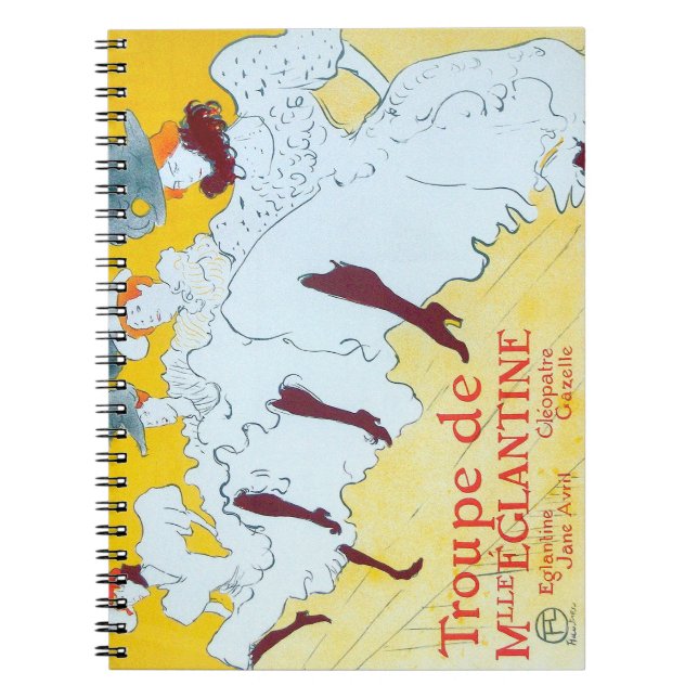 Cuaderno Chicas de danza Tolouse-Lautrec arte Poster amaril (Frente)
