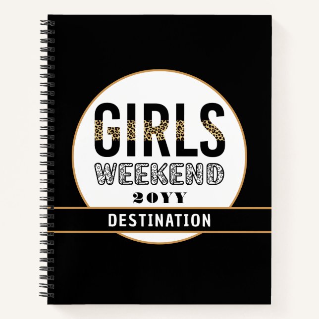 Cuaderno Chicas de fin de semana Chicas personalizados viaj (Anverso)