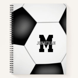 Cuaderno chicas de fútbol monogramado
