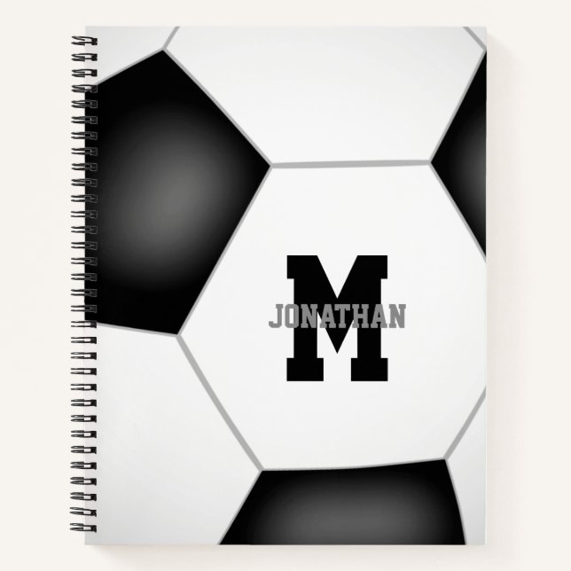 Cuaderno chicas de fútbol monogramado (Anverso)