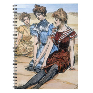 Cuaderno Chicas de Gibson en la playa, 1900