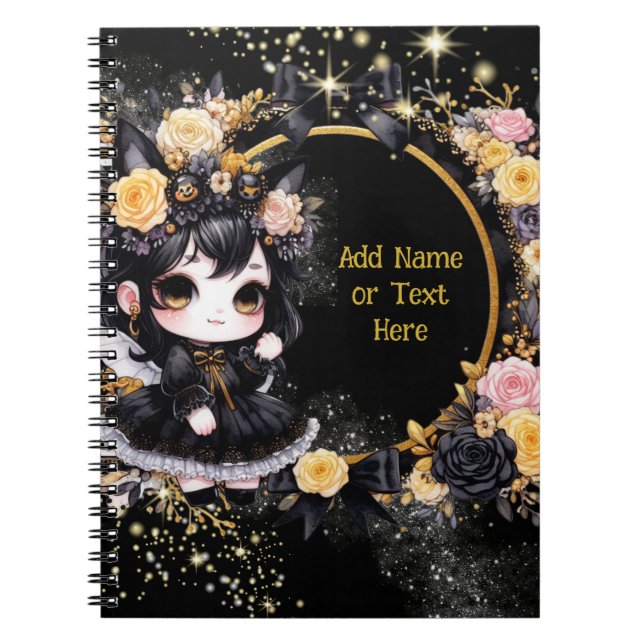 Cuaderno Chicas de Gótico de Kawaii Cute teoría gótica pers (Frente)