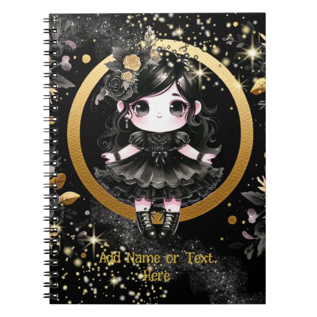 Cuaderno Chicas de Gótico de Kawaii Cute teoría gótica pers (Frente)
