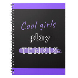 Cuaderno Chicas de Guay juegan al tenis con citas en negro 