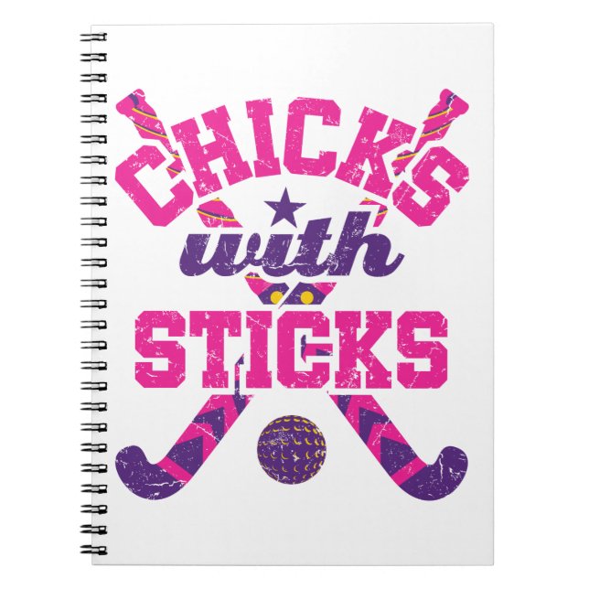 Cuaderno Chicas de hockey con garrapatas (Frente)