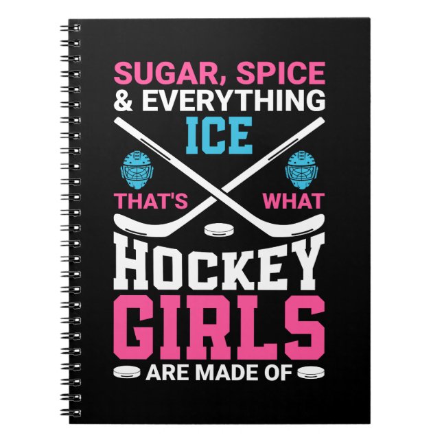 Cuaderno Chicas de hockey sobre hielo de todo (Frente)