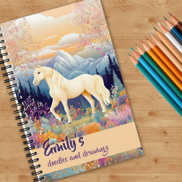 Cuaderno Chicas de la montaña Palomino de caballos realizan