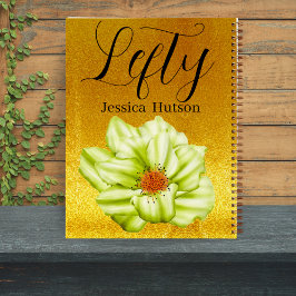 Cuaderno Chicas de regalo con nombre floral Gold de mano iz