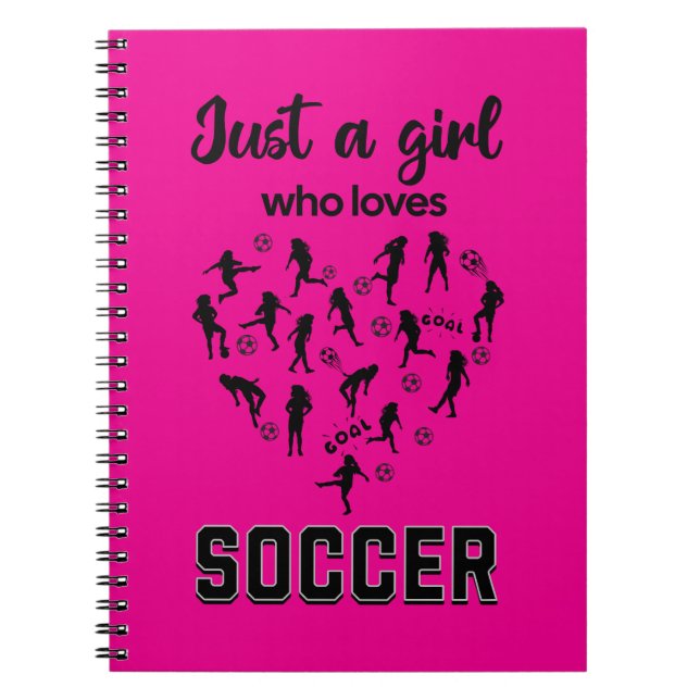 Cuaderno Chicas de Silhouette jugando al fútbol (Frente)