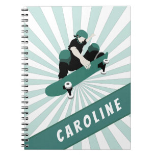 Cuaderno Chicas de Skateboarding Moderno Nombre Skater Depo