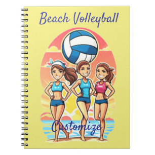 Cuaderno Chicas de voleibol de playa Thunder_Cove