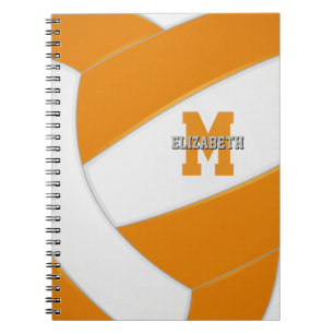 Cuaderno chicas  de voleibol masculino en equipo blanco nar