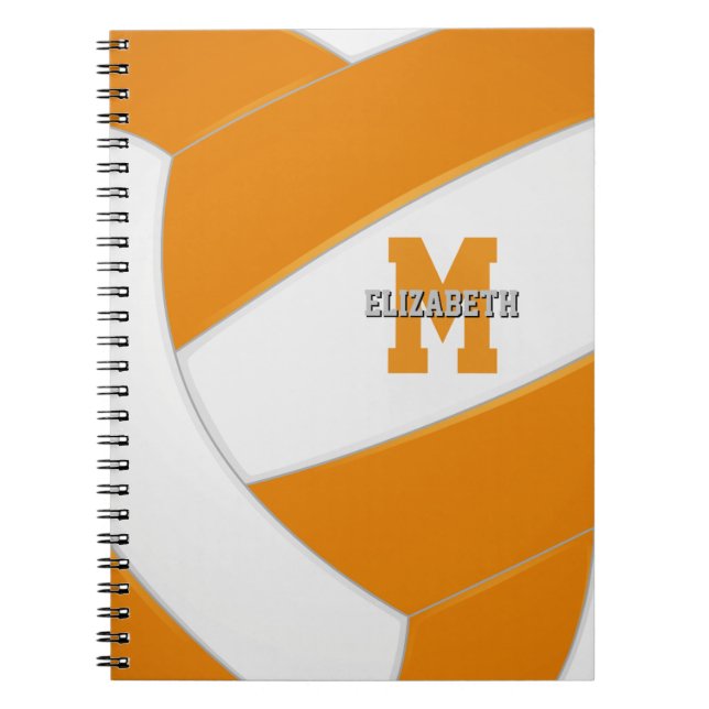 Cuaderno chicas  de voleibol masculino en equipo blanco nar (Frente)