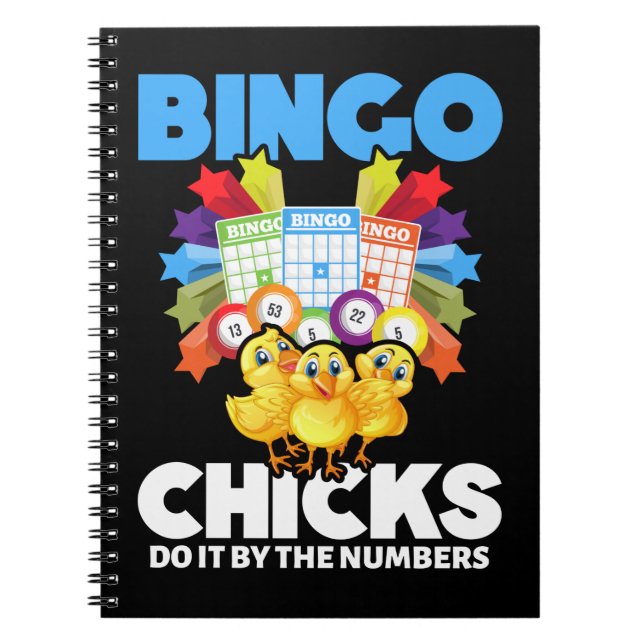 Cuaderno Chicas del jugador de bingo femenino divertidos (Frente)