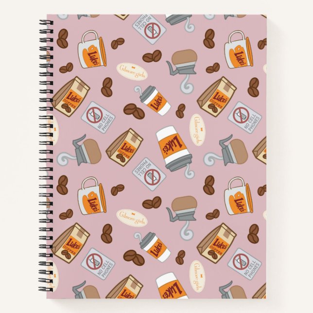 Cuaderno Chicas Gilmore | Patrón de café de Luke's Diner (Anverso)