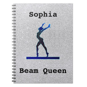 Cuaderno Chicas Gimnasia Beam Queen Faux Purpurina