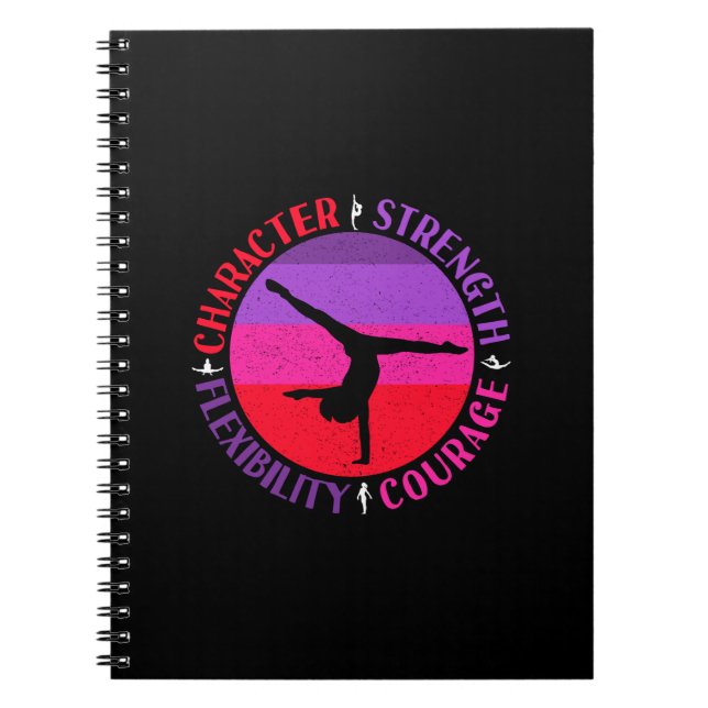 Cuaderno Chicas Gimnasia Fuerza de caracteres Valor (Frente)