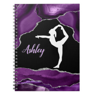Cuaderno Chicas Gimnasia Purpurina púrpura danza o alegría