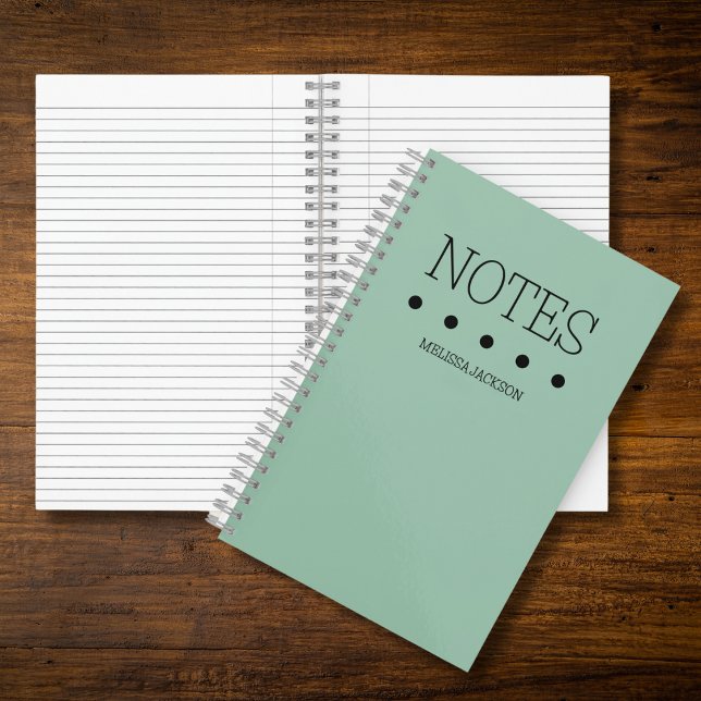 Cuaderno Chicas Green Monogramed Full Name Notes (Subido por el creador)