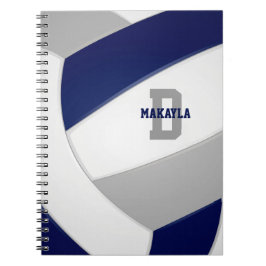Cuaderno chicas grises azul marino voleibol masculino