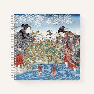 Cuaderno Chicas japoneses por el río Ide Tama