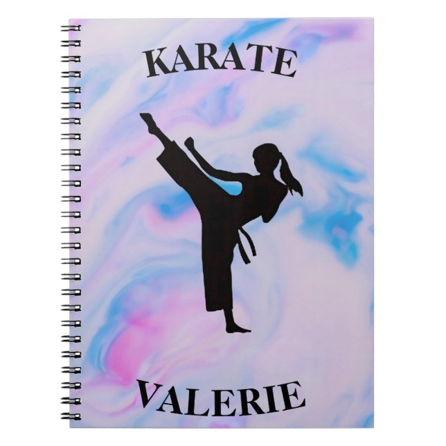Cuaderno Chicas Karate Pastel Swirl (Frente)