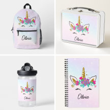 Chicas Lindo Unicornio Y Arcoíris Acuarela Persona