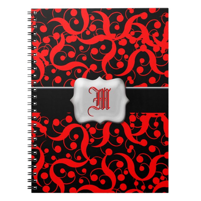 Cuaderno Chicas negros rojos del personalizable del (Frente)