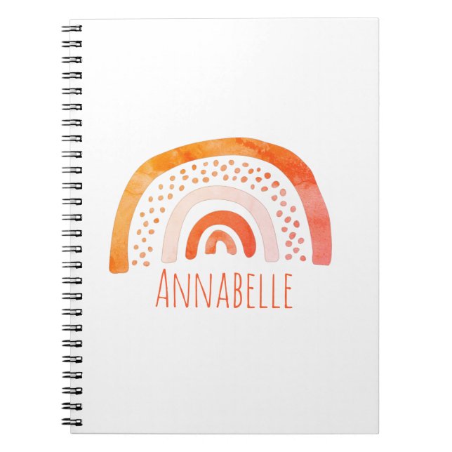 Cuaderno Chicas Nombre de Arcoíris Primero (Frente)