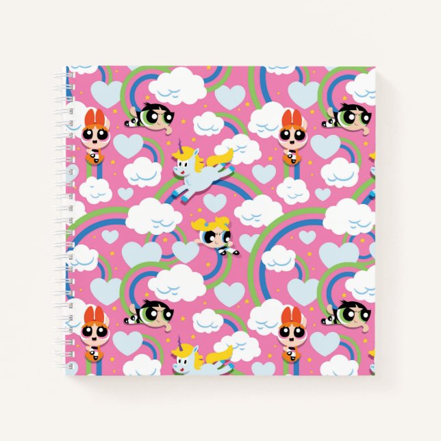 Cuaderno Chicas poderosos y modelo de arcoiris donny (Anverso)