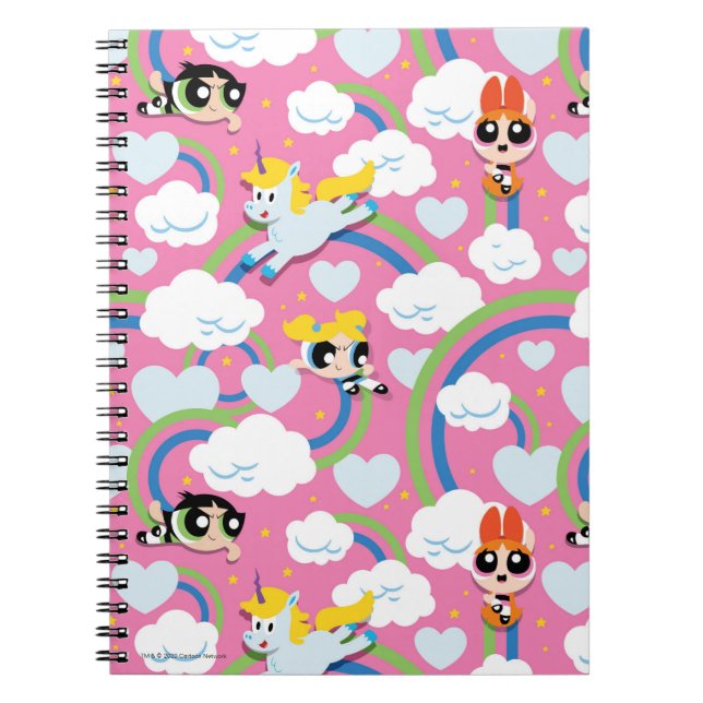 Cuaderno Chicas poderosos y modelo de arcoiris donny (Frente)