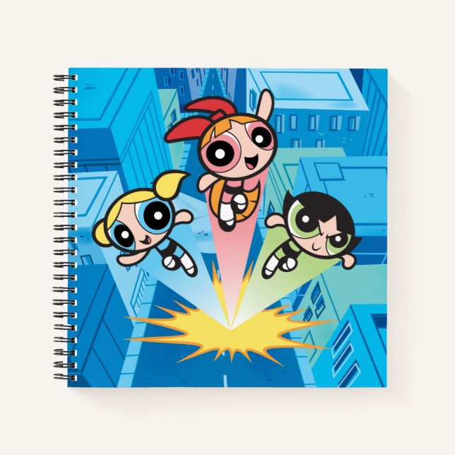 Cuaderno Chicas Powerpuff Lanzan Al Aire (Anverso)