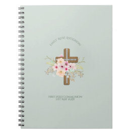 Cuaderno Chicas Primero Cruz Floral de la Santa Comunión Pe