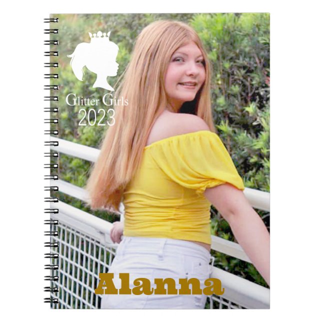 Cuaderno Chicas purpurinas Alanna Spiral Photo Notebook (Frente)