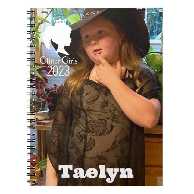 Cuaderno Chicas purpurinas Taelyn Spiral (Frente)