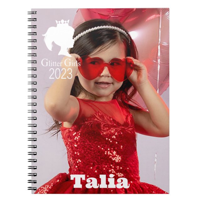 Cuaderno Chicas purpurinas Talia Spiral Photo Notebook (Frente)