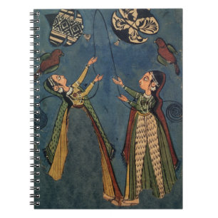 Cuaderno Chicas que vuelan las cometas, pintura popular de