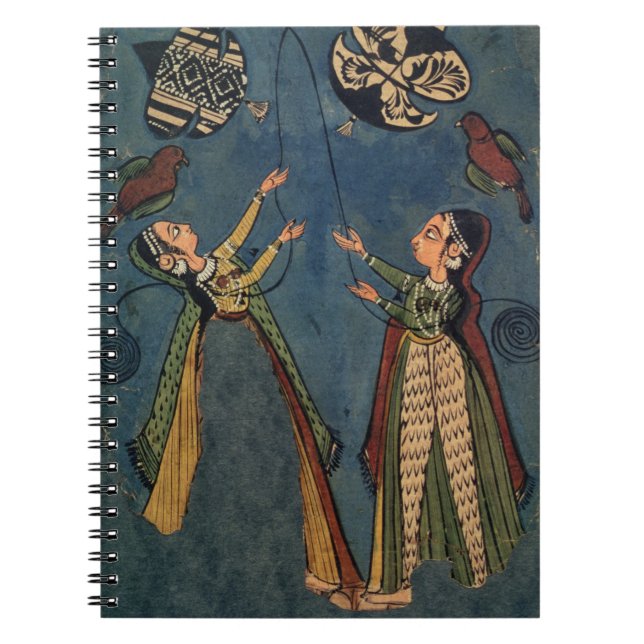 Cuaderno Chicas que vuelan las cometas, pintura popular de (Frente)