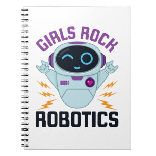 Cuaderno Chicas Rock Robotics Cute Robot Team Women