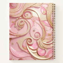Cuaderno chicas Rosas Purpurinas de oro esparcen Moda elega