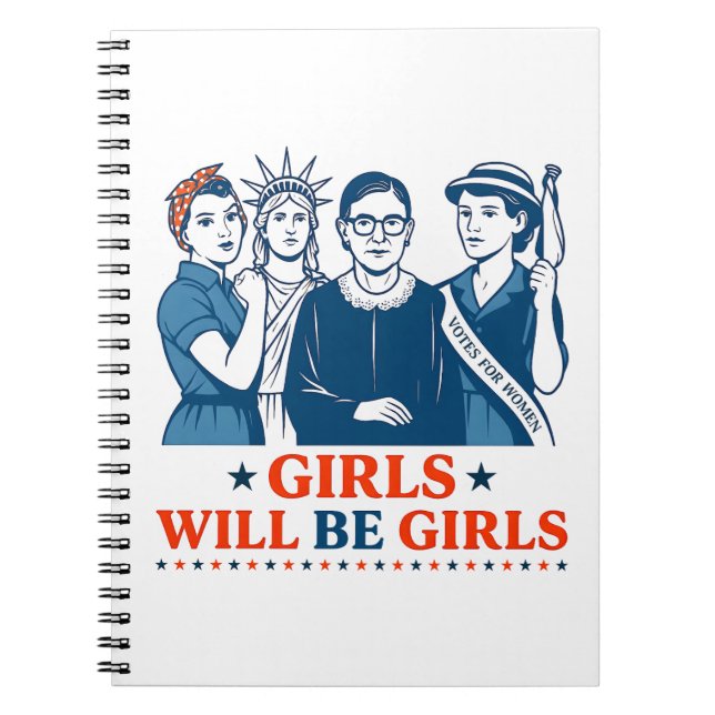 Cuaderno Chicas serán Chicas Feminista Patriótica 4 de juli (Frente)
