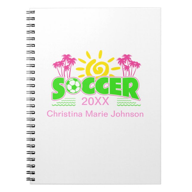 Cuaderno Chicas Soccer Sunshine Palm Trees (Frente)