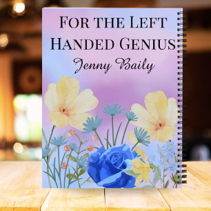 Cuaderno Chicas Zurdas Izquierdas Florales Lila Divertidas