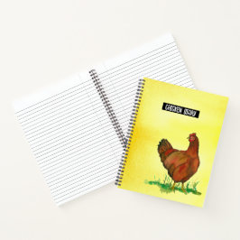 Cuaderno Chicken Diary Rhode Island Red Hen Business