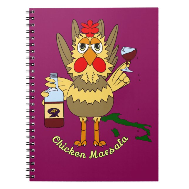 Cuaderno Chicken Marsala ~ Gracioso pollo (Frente)