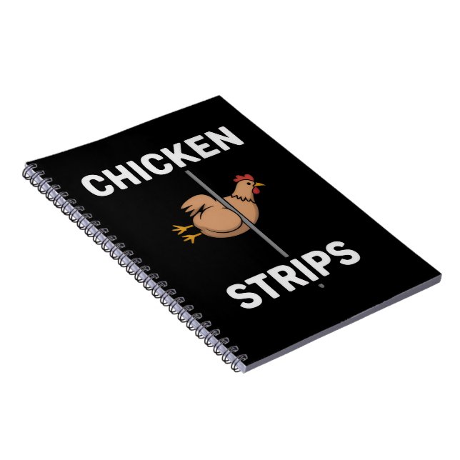 Cuaderno Chicken Strips Pun Funny Jokes Sarcastic Life  (Lado Derecho)