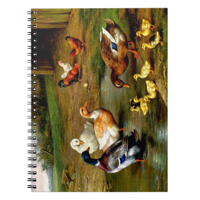 Cuaderno Chickens, Ducks And Ducklings At The Farm Notebook (Frente)